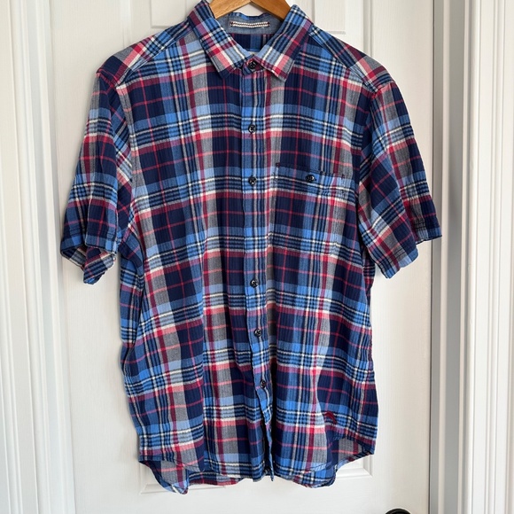 Tommy Bahama Men's Beachside Cotton Summertime Plaidness Short-Sleeve Shirt EUC - Picture 4 of 7